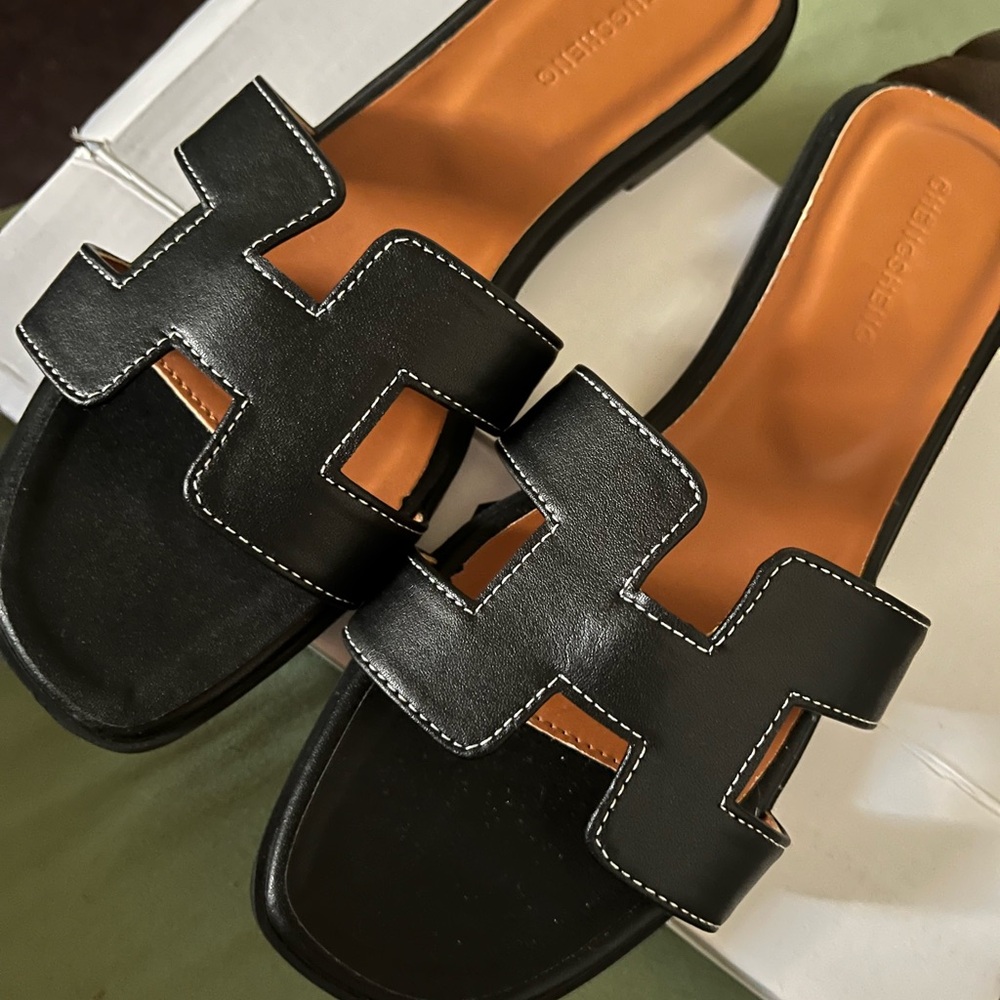 Elegant Black Slide Sandals